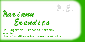 mariann erendits business card